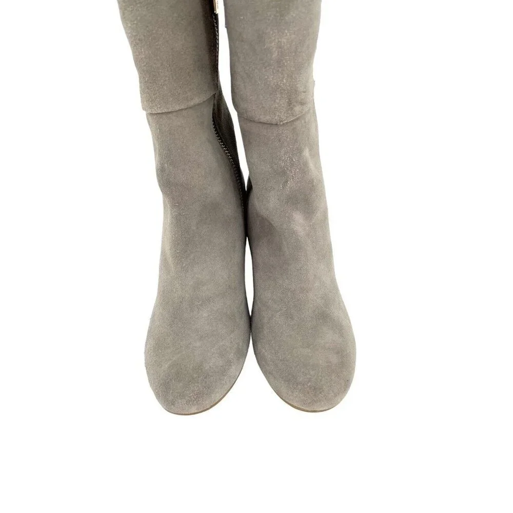 Taryn Rose Boots Catherine Gray Suede Leather Over The Knee SZ 5.5 New $375